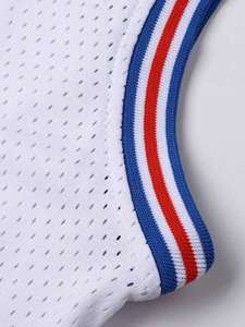 2025 Design <b>Men's</b> Basketball <b>Vest</b> <b>White</b> Sleeveless Sports Shirt with Embroidered Stitching Custom Club Uniforms - Product Image 4