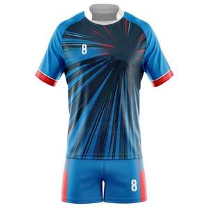 Maillot de rugby respirant anti-UV 100% polyester de haute qualité, uniforme personnalisé avec logo d'équipe, prix d'usine en vente, vêtements de joueur - Product Image 6