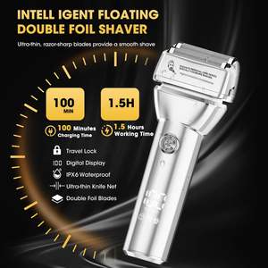 Tondeuse à cheveux professionnelle 4-en-1 pour hommes, tondeuse à lame en T, rasoir électrique à grille, tondeuse à poils de nez, sans fil, prise US, alimentée par batterie - Product Image 4