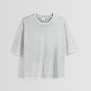 Manches courtes impression personnalisée Logo hommes en détresse T-Shirt 2025 nouvelle mode porter pas cher prix hommes lavage à l'acide T-Shirt pour adultes - Product Image 5