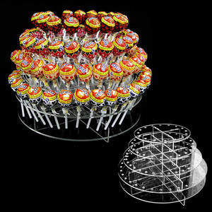 Soportes Transparentes de Acrílico para Piruletas con Múltiples Soportes y Orificios, Soporte de Exhibición Impermeable y Portátil para Escritorio/Exterior con Impresión - Product Image 1
