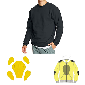 เสื้อแจ็คเก็ตมอเตอร์ไซค์ REVLAND รุ่น Unisex ปรับแต่งได้ มาตรฐาน CE ระดับ 2 ป้องกันการกระแทก สำหรับเล่นกีฬา คอเสื้อแบบ Crewneck ผ้า 400 GSM กันน้ำ กันลม เนื้อผ้าไหม - Product Image 2