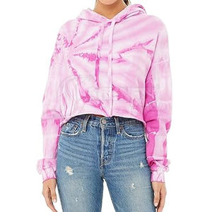 เสื้อครอปมีฮู้ดพิมพ์ลายสำหรับผู้หญิงเสื้อครอปแบบลำลองเนื้อนุ่มมีปกยาวสั้นสำหรับฤดูหนาวผ้าฝ้ายออกแบบโลโก้ได้ตามต้องการ - Product Image 1