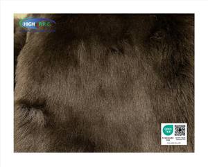 Tissu en fausse fourrure de renard brillant, couleur personnalisée, brun foncé, épais, tricoté pour vêtements, sacs, chaussures - Product Image 3