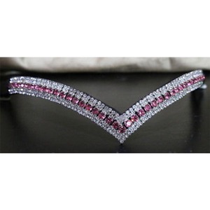 Accessoire de bride équestre en forme de V de bande de front de cheval de qualité supérieure équipement d'équitation décoratif Durable élégant pour l'équitation confortable - Product Image 4