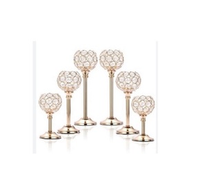 Forme irrégulière verre cristal métal bougeoirs pièce Antique vaisselle de Table décorative à la main en gros verre cristal titulaire - Product Image 3