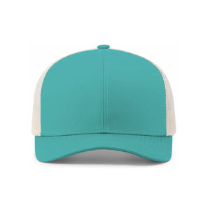 Gorra de Béisbol de Malla de 6 Paneles en Verde Azulado y Crema con Diseño de Color en Contraste, Ajustable, Unisex, Impermeable, para Invierno - Product Image 2