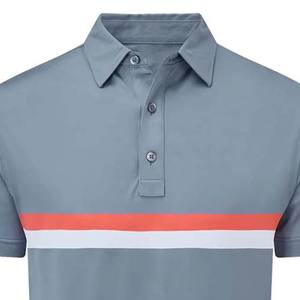 Diseño a rayas Polos para hombre High Street Style Transpirable Manga corta Algodón 220g Verano Deportes Hombre Polo Shirt - Product Image 6