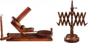 Enrollador de bolas de hilo operado a mano grande para tejer ganchillo y regalos de punto natural de alta resistencia Swift Center Pull - Product Image 2