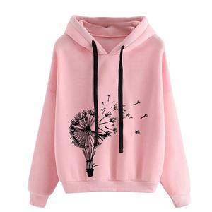 Streetwear décontracté pour femmes motif solide épaule tombante sweats à capuche tricotés écologiques pour l'hiver sweats à capuche respirants et sweat-shirts - Product Image 1