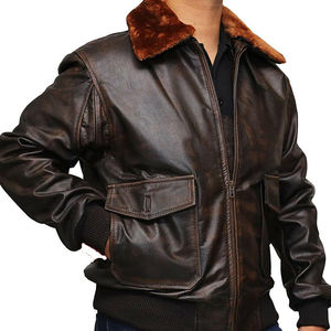 Chaqueta de Motociclista de Invierno de Última Moda, Personalizada, Resistente al Viento, Impermeable, Transpirable, Ecológica, de Cuero Genuino con Cierre de Cremallera - Product Image 4