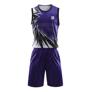 Uniforme de Baloncesto Personalizado de Alta Calidad para Hombre, Conjunto de Verano Transpirable de Secado Rápido, Camiseta y Pantalones Cortos 100% Poliéster con Nombre de Equipo - Product Image 1