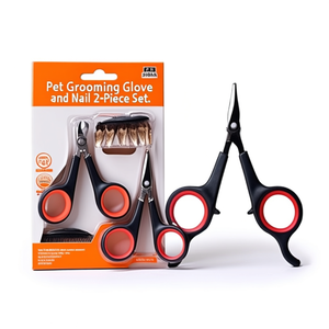 <b>Pet</b> Grooming Glove <b>Brush</b> and Nail Clipper 2-Piece Set - Product Image 2