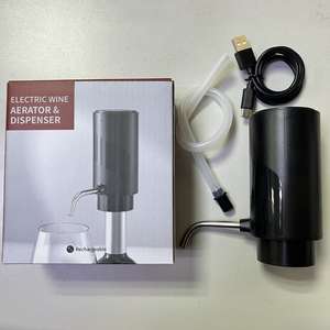 Aérateur à vin électrique rechargeable par USB 800 ml, portable, unité multifonction 6-en-1 avec lumière LED - Product Image 2