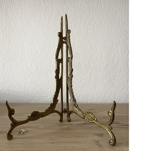 Hot Selling Indian-Made Antique Golden Metal Free Standing Adjustable Extra Large Display Easel for <b>Wedding</b> Displays - Product Image 3