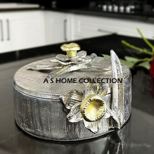 ชามอลูมิเนียมโลหะสไตล์นอร์ดิกหรูหราดีไซน์รูปเขากวางทรงกลมดีไซน์รูปเขากวางสำหรับตกแต่งบ้าน - Product Image 2