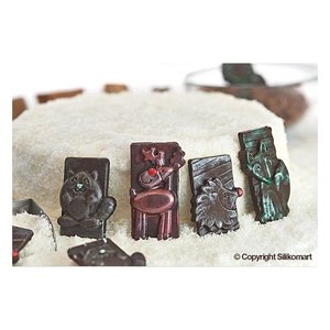 Moule à chocolat en silicone 16P Winter Choco 30x17.5cm, fournitures de décoration de gâteaux, modèle 26 198 77 0065 pour Silikomart - Product Image 2