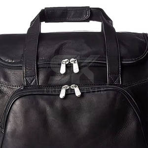 Leather <b>Carry</b>-<b>On</b> Duffle <b>Bag</b> with Adjustable Strap for Comfort and Style Functional Leather Travel Duffle <b>Bag</b> - Product Image 6