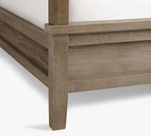 TH-H8369 Stock moderno resistente reina de Metal tamaño dosel cama de plataforma marco con cabecera negro - Product Image 3