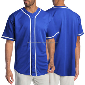 Wholesale Baseball T <b>Shirts</b> Custom <b>Printing</b> logo Baseball Jerseys <b>Shirt</b> Baseball Uniform Boys Design Pure Color Blue - Product Image 1