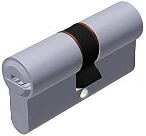 Cylindre chromé satiné Evok1 5 clés Mm. 90 (45+45) - Product Image 1