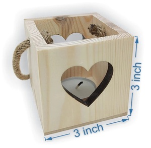 Trusted Manufacturer Heart Wood Mango White Natural Brown <b>Table</b> Decoration Stand Rustic Love With Great Quality - Product Image 3