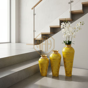 Vase à fleurs en métal nordique, émail antique, doré à chaud, élégant, décoration d'intérieur, vente en gros directe d'usine - Product Image 4