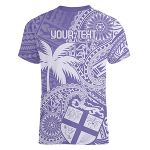 เสื้อยืดทีม2025รักบี้ Vneck เสื้อยืดทีมลาย fijian Masi เสื้อยืดทีมสั่งทำลายชนเผ่า - Product Image 3