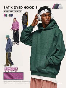 Vente en gros de sweat à capuche teint Patik 350 GSM personnalisation de la lumière impression personnalisée logo brodé Collection d'hiver avec gris marine - Product Image 2