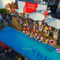 Piscine extérieure commerciale pour hôtels, complexes hôteliers, événements et projets publics, piscine modulaire en acier préfabriquée, installation rapide
