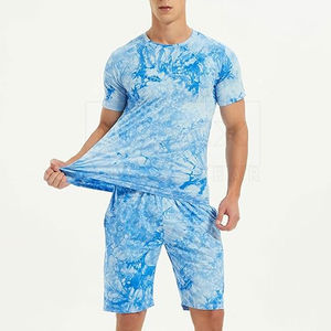 Conjuntos cortos para hombre, conjunto de dos piezas, última moda, camiseta, conjunto corto para hombre, camiseta y pantalones cortos de Color sólido para hombre, conjunto para adulto - Product Image 5