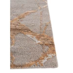 Alfombra Urbana Pause de Lana y Seda de Bambú, Modelo Kavi, Tejida a Mano, con Patrón Abstracto Gris y Negro, para Sala de Estar, Dormitorio o Pasillo - Esk-302 - Product Image 4