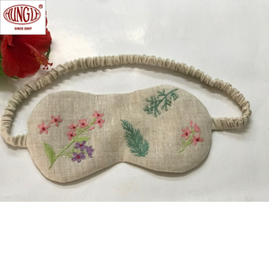 Cotton Embroidered Green Sleeping <b>Eye</b> <b>Mask</b> for Hair Accessories - Product Image 5