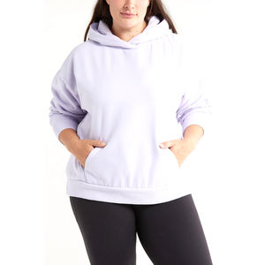 Fabricants de vêtements OEM, sweat-shirt décontracté en molleton épais de grande taille avec poche, sweats à capuche personnalisés pour femmes - Product Image 1