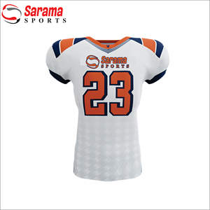 2022 Venta al por mayor de camisetas de fútbol americano de sarga para jóvenes/uniformes de fútbol americano personalizados, - Product Image 3