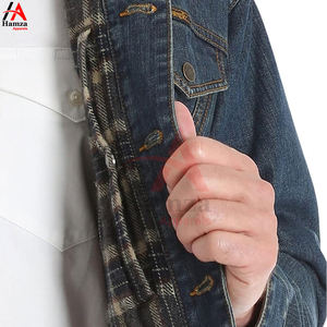 Veste en jean pour homme, style vintage personnalisé, coupe ajustée, coupe-vent, respirante, écologique, séchage rapide, à capuche, col rabattable, boutons en corne - Product Image 2