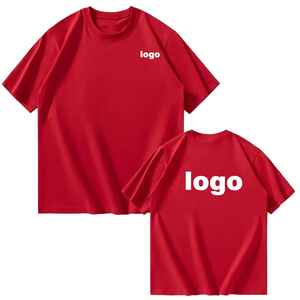 Fabricación directa de alta calidad 100% algodón Casual manga corta de talla grande camisetas de hombre transpirable bordado impreso Jersey - Product Image 5