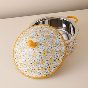 Casserole Arabe Design Floral Élégant Réchauffeur de Nourriture Décoratif Buffet Fête Hotpot Pour Moyen-Orient Ramadan Casseroles Hot Pot - Product Image 3