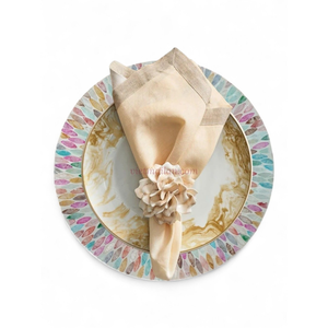 Natural Mother of Pearl <b>Placemats</b> for Everyday <b>Dining</b> <b>Table</b> Styling and Home Decor Crafted from Shell From Vietnam - Product Image 2