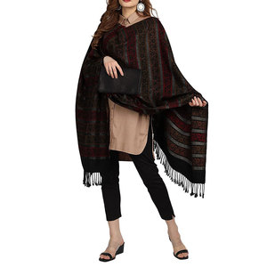 Châle d'hiver en coton de haute qualité imprimé de logo personnalisé à prix d'usine pour les femmes écharpe de broderie de conception différente - Product Image 2