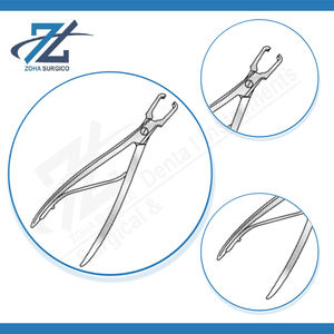 Pinzas de Sujeción de Huesos Frosch de Alta Calidad, 180 mm de Largo, Acero Inoxidable Quirúrgico Manual, Certificación CE, Instrumentos Reutilizables, Pakistán - Product Image 4