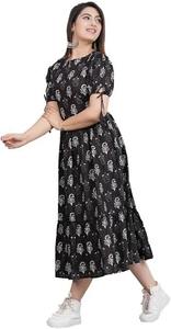 Vestido largo de algodón con bloque de mano indio, regalo de boda personalizado para novia, ropa de verano, vestido de fiesta con estampado floral, ropa de playa, vestido a la venta - Product Image 3