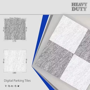 400x400mm Full Body Anti-Slip Floor Tiles Rustic <b>Ceramic</b> for Bathroom Outdoor Heavy Duty Parking Non-Slip Porcelain Firebrick - Product Image 1