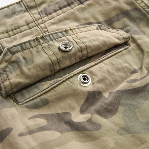 2025 nueva llegada de los hombres de verano Casual Cargo Shorts peso pesado poliéster algodón patrón sólido al por mayor - Product Image 4
