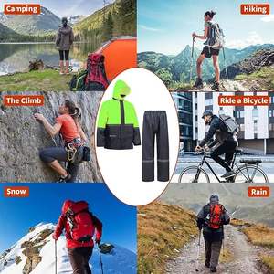 เสื้อแจ็กเก็ตกันฝนสำหรับผู้ชาย, เสื้อแจ็คเก็ตกันฝนระบายอากาศได้ดีมีซับในตาข่ายด้านในและกระเป๋ากางเกงกันน้ำสะท้อนแสง - Product Image 6