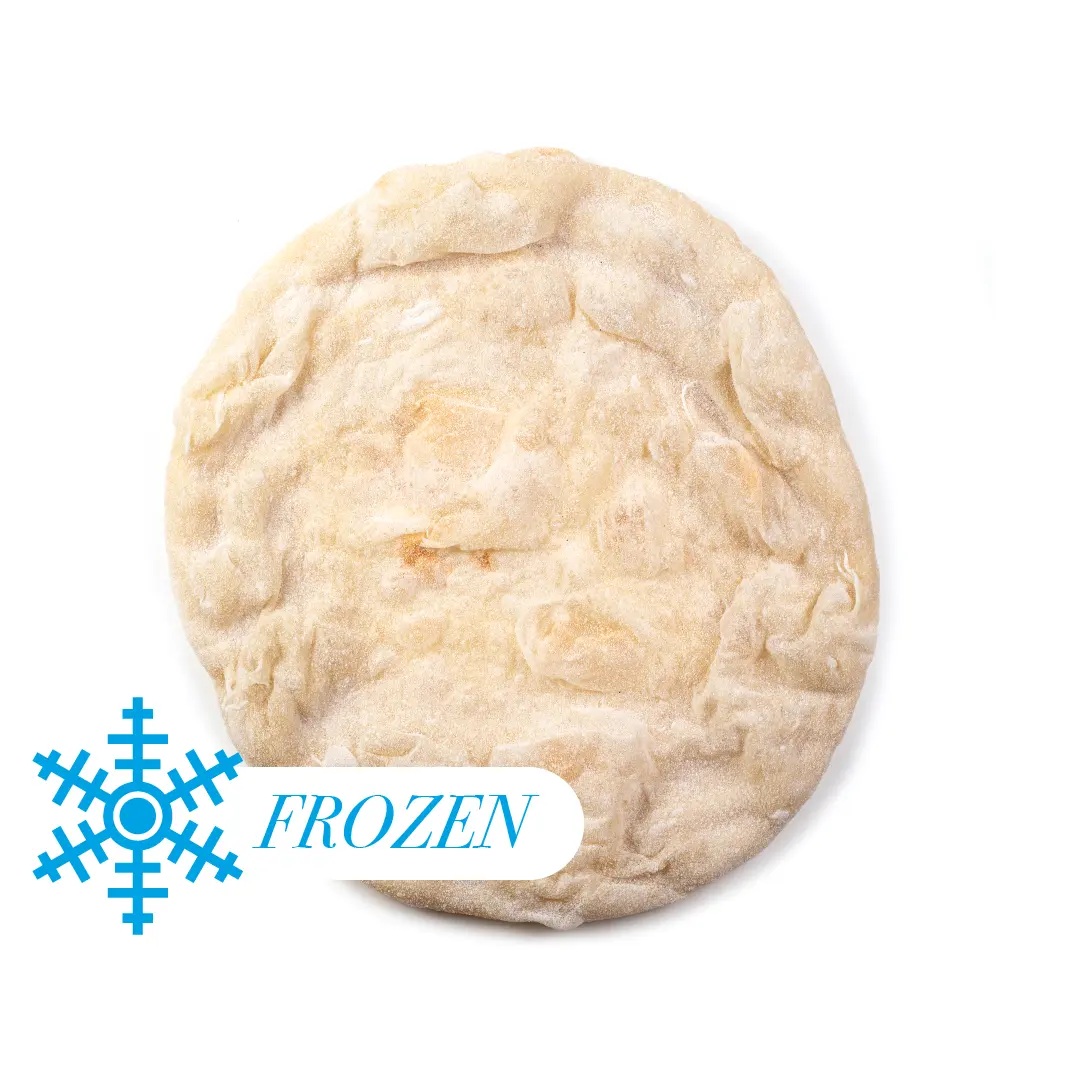 Horeca Frozen Precooked baked Pizza base 33 cm 320gr high quality Italian product to be garnished and baked in the oven
