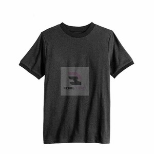 T-shirt pour homme en polyester/coton tissé de haute qualité avec logo personnalisé, respirant et écologique - Product Image 5