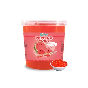 KEIFU-Sandía Popping Boba Pearl Juice Ball Instant Bursting Boba OEM/ODM para Bubble Tea Drink Topping 3,2 kg