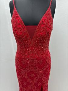 Elegante Vestido Largo con Cuentas y Lentejuelas, Escote en V, para Fiesta, Club, con Flecos, Bordado Natural, Recto y Formal - Product Image 5