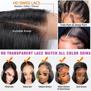 Raw Vietnamese Hair Unprocessed Lace Front Wigs Womens Wholesale Cuticle Virgin Hair 250% Density - Product Image 5